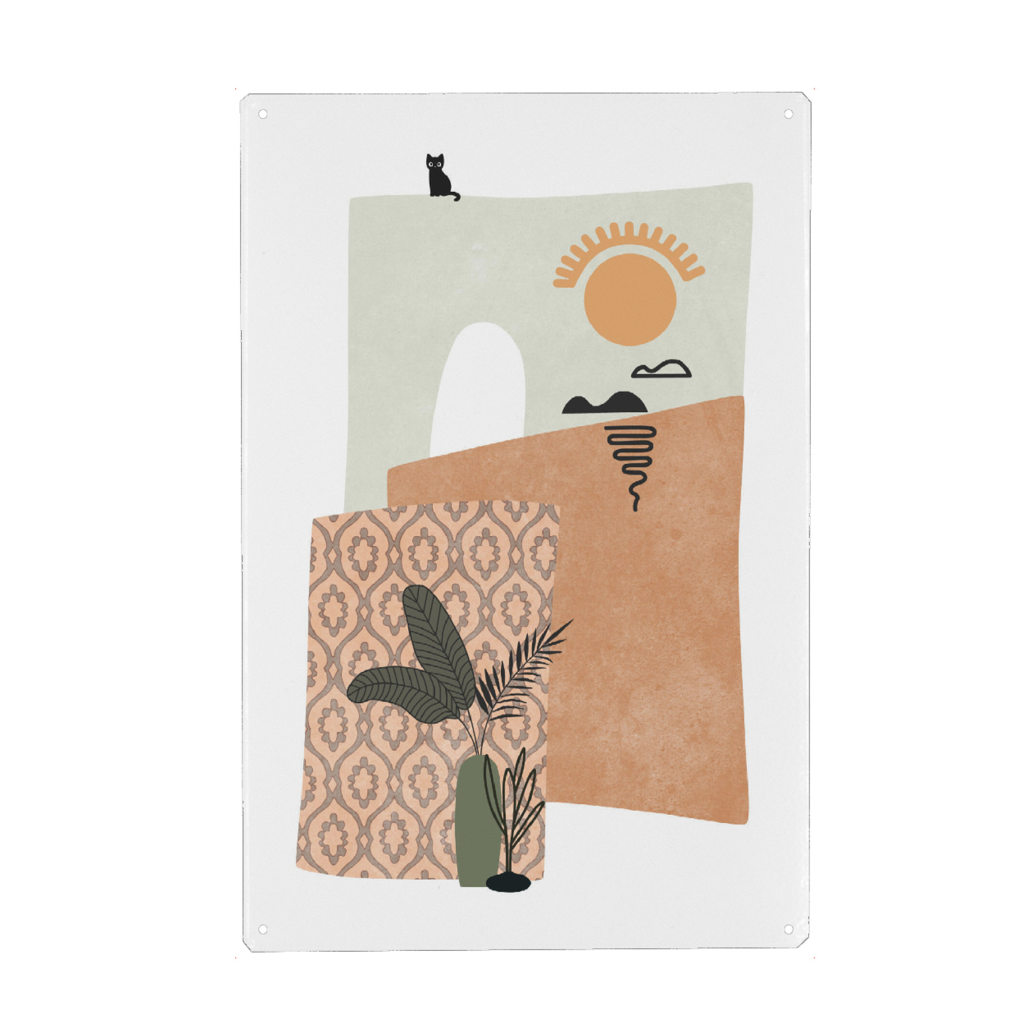 Metall Poster "Marokkanische Medina" artboxONE - Natur,Abstrakt,Reise / Afrika