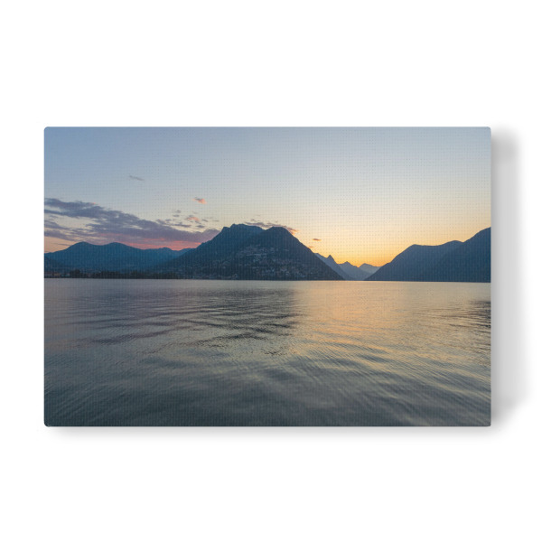 Leinwandbild "Sonnenaufgang am Luganersee" artboxONE - Städte,Natur,Reise