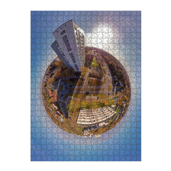 Puzzle Ravensburger "Hamburg - Doppelkreisel, low" artboxONE - Städte,Städte / Hamburg,Reise,Architektur,Reise / Länder