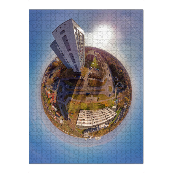 Puzzle Ravensburger "Hamburg - Doppelkreisel, low" artboxONE - Städte,Städte / Hamburg,Reise,Architektur,Reise / Länder