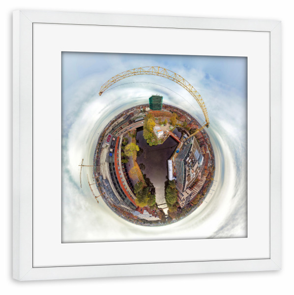 Poster mit Rahmen weiß "Hamburg-Bergedorf,CCB &KörberHaus" artboxONE - Städte,Städte / Hamburg,Reise,Architektur,Reise / Länder