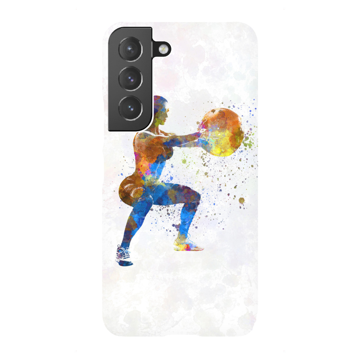 Samsung Galaxy "Practicing fitness in watercolor-g" Premium-Case Handyhülle artboxONE