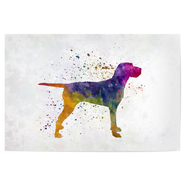 Poster "Hungarian Wirehaired Vizsla" artboxONE - Tiere,Abstrakt - Dog,Dogs,Pet,Animal,Mammal,Watercolor,Dog poster,Illustration,Abstract,Hund,Tier