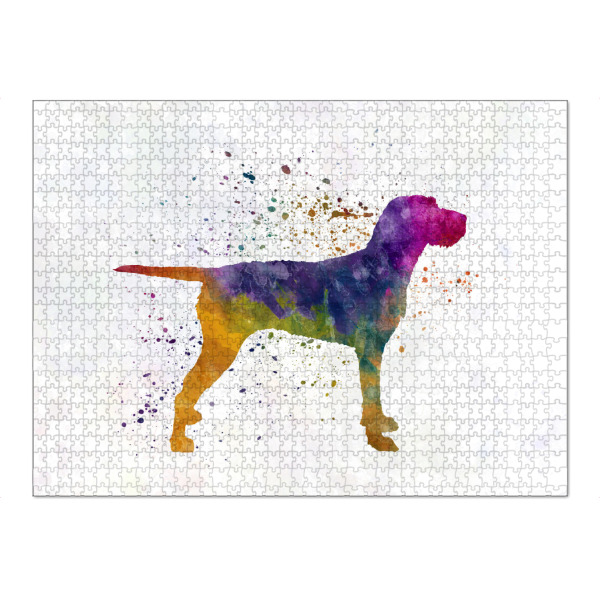 Puzzle Ravensburger "Hungarian Wirehaired Vizsla" artboxONE - Tiere,Abstrakt