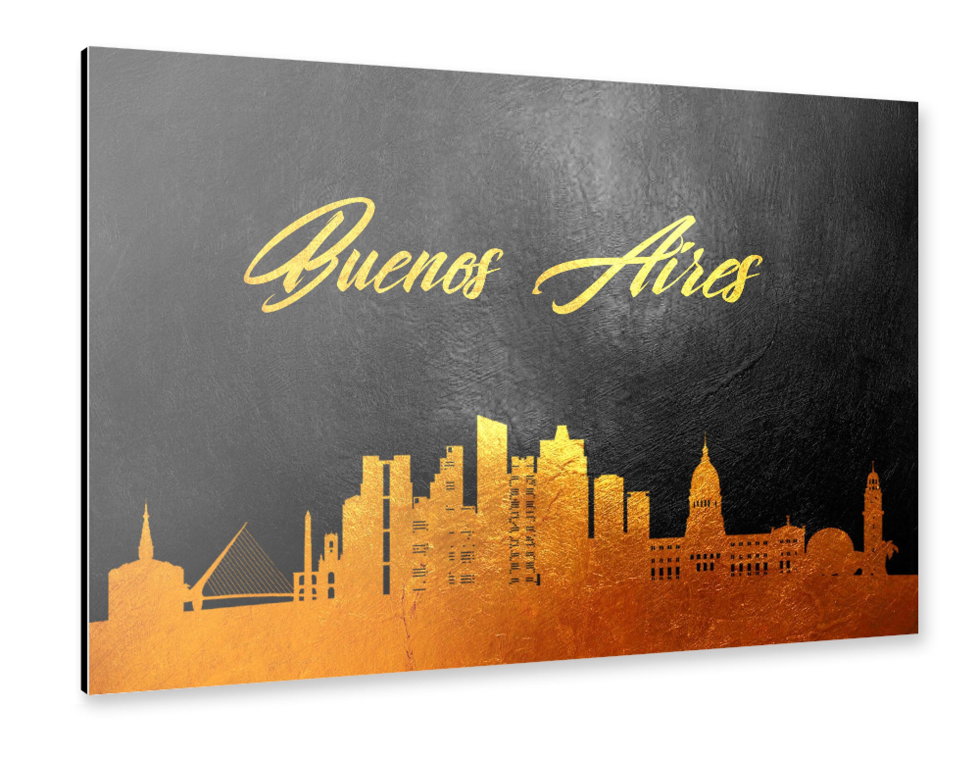 Alu-Dibond "Buenos Aires Argentina Gold" 75x50 cm artboxONE