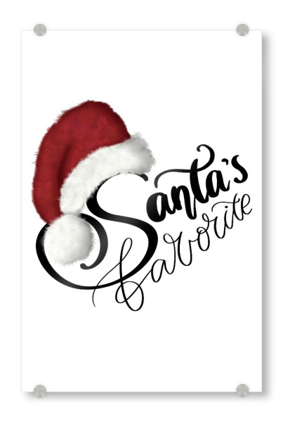 Acrylglasbild "Santa's Favorite" artboxONE - Für Kinder,Fashion,Weihnachten,Für Mama,Festivals
