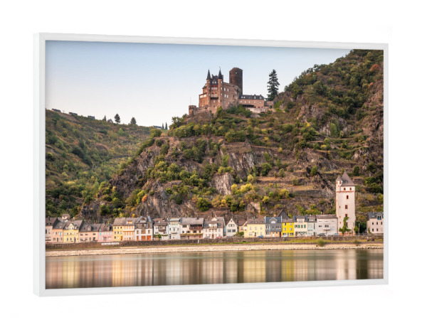 Poster mit weißem Rahmen "Sankt Goarshausen" artboxONE - Städte