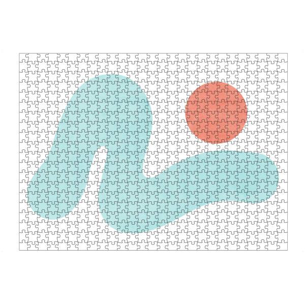 Puzzle Ravensburger "Sunset on the Sea" artboxONE - Natur,Abstrakt - Sea,Ocean,Waves,Landscape,Island,Mountain,Horizon,Sun,Sky,Minimal - Bild sea