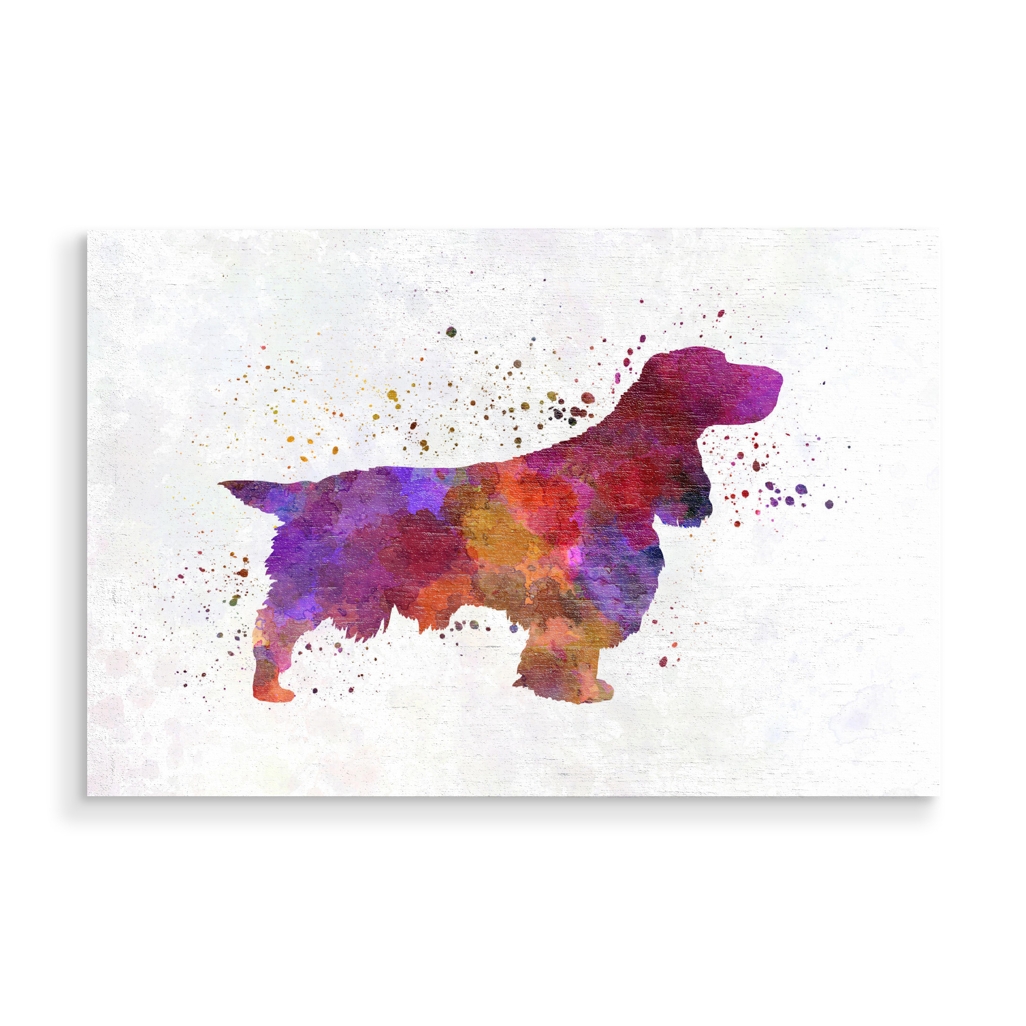 Holzbild "Field Spaniel in watercolor" artboxONE - Tiere,Abstrakt