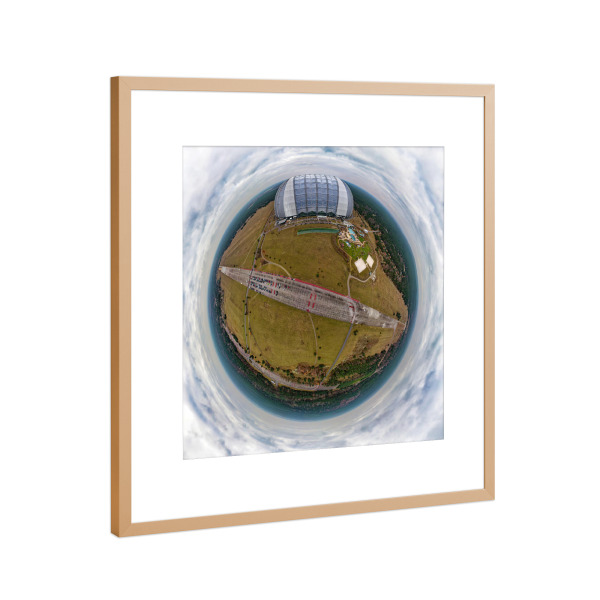 Poster mit Rahmen Kupfer "Tropische Insel - Südansicht,high" artboxONE - Städte,Städte / Berlin,Reise,Architektur,Reise / Länder