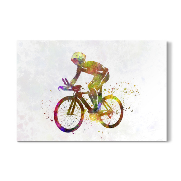 Galerie-Print "Cyclist road bike in watercolor" 30x20 cm artboxONE