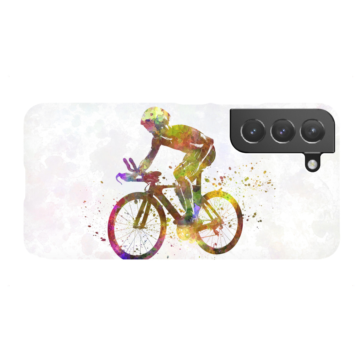 Samsung Galaxy "Cyclist road bike in watercolor" Premium-Case Handyhülle artboxONE