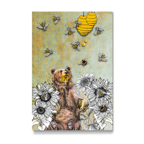 Galerie-Print "Bee Bear and honey" 30x20 cm artboxONE