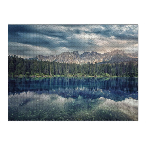 Puzzle Ravensburger "Carezza Lake in the evening" artboxONE - Natur,Reise,Reise / Länder,Für Mama