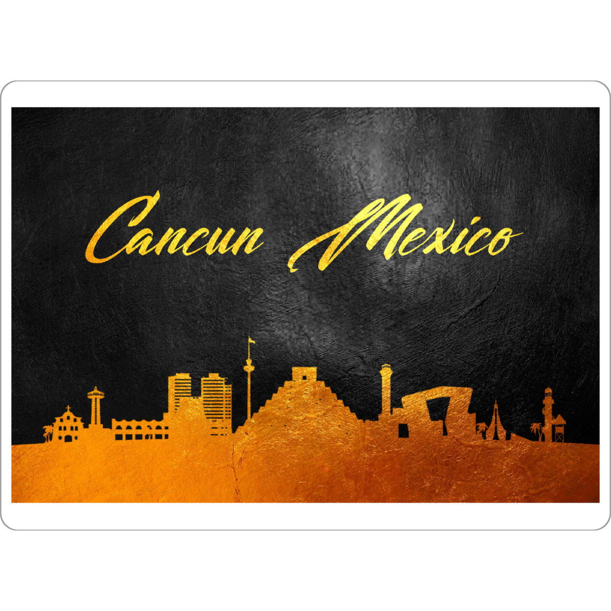 Tischset "Cancun Mexico Gold Skyline" artboxONE - Städte - Gold,Skyline,Cancel,Mexico - Bild gold