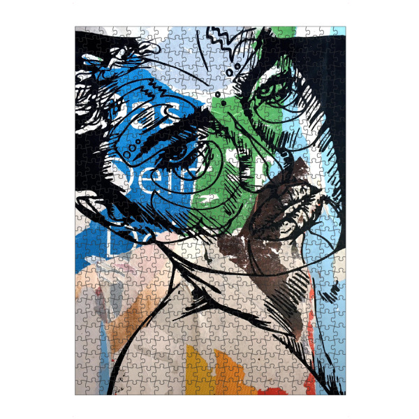 Puzzle Ravensburger "Proudly" artboxONE - Comic,Schwarzweiß,Streetart - Abstract,Abstrakt,Bunt,Colorful,Woman,Female,Frau,Girl,Face,Gesicht