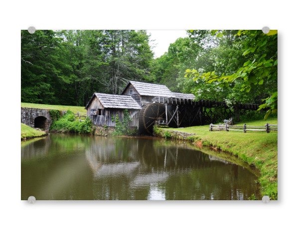 Acrylglasbild "Historische Mühle, Blue Ridge" artboxONE - Reise,Reise / Länder