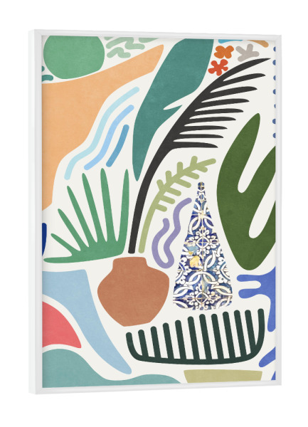 Poster mit weißem Rahmen "Summertime Outdoor Collage" artboxONE - Natur,Floral,Abstrakt