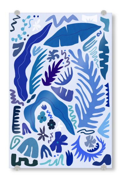 Acrylglasbild "Blue Garden" artboxONE - Natur,Floral,Abstrakt