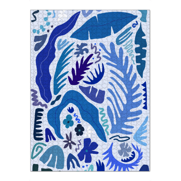 Puzzle Ravensburger "Blue Garden" artboxONE - Natur,Floral,Abstrakt