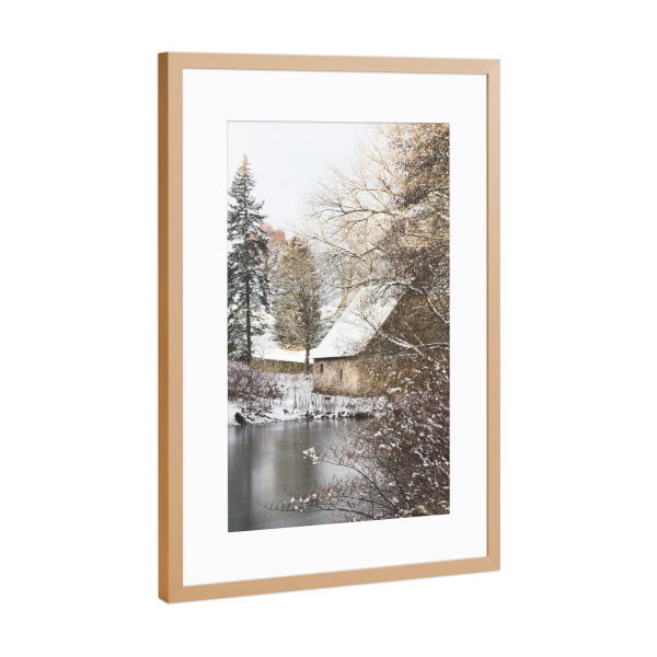 Poster mit Rahmen Kupfer "Winter Zeit" artboxONE - Natur,Floral,Weihnachten