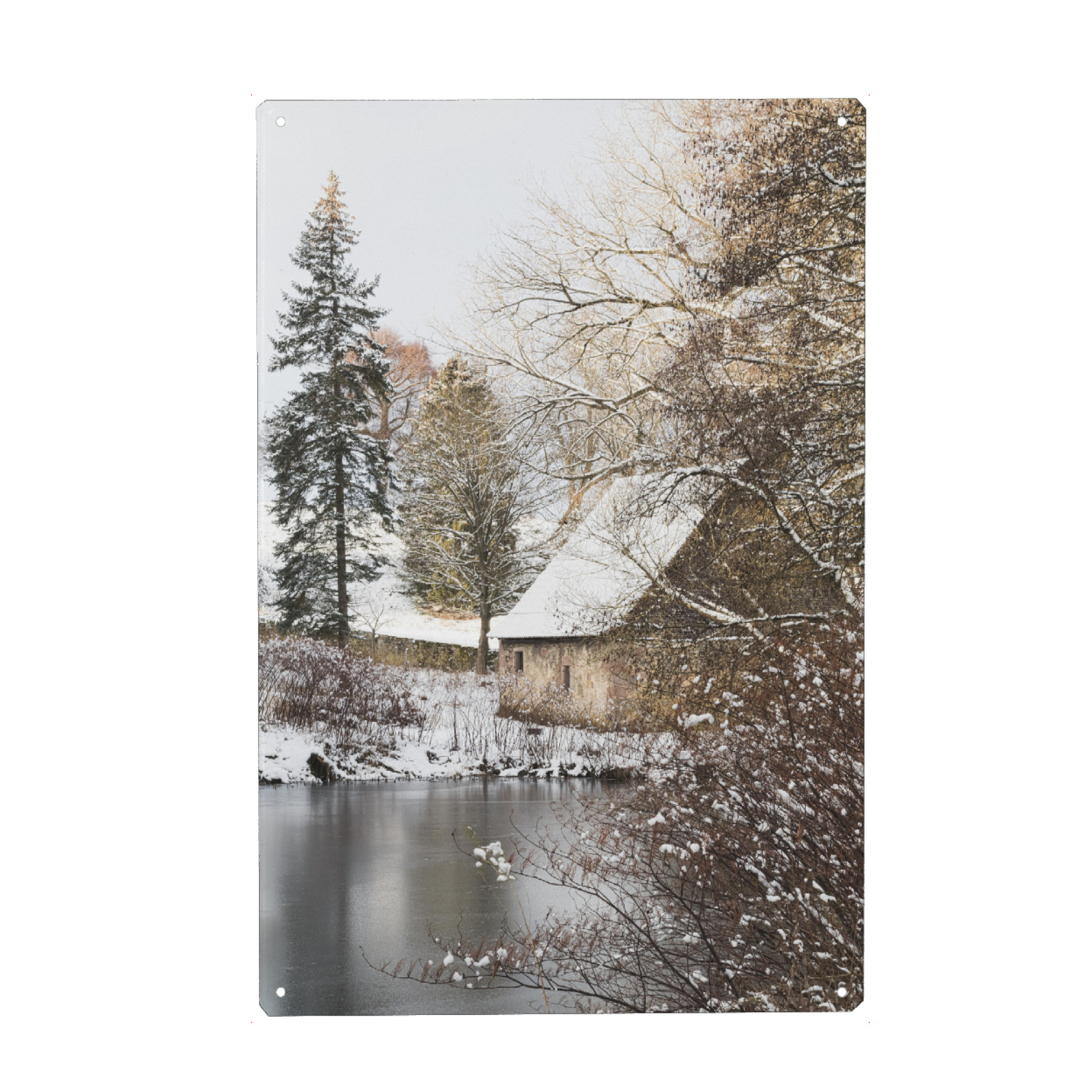 Metall Poster "Winter Zeit" artboxONE - Natur,Floral,Weihnachten