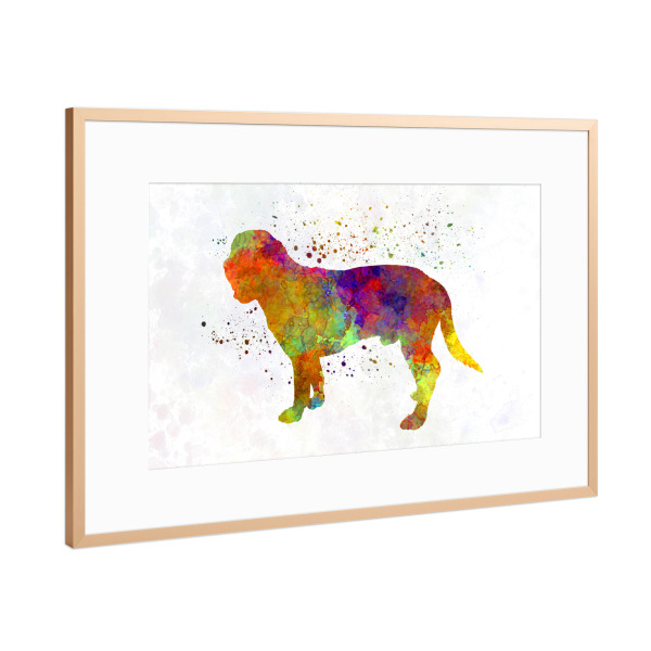 Poster mit Rahmen Kupfer "Hanoverian Scenthound dog" artboxONE - Tiere,Abstrakt