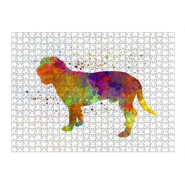 Puzzle Ravensburger "Hanoverian Scenthound dog" artboxONE - Tiere,Abstrakt