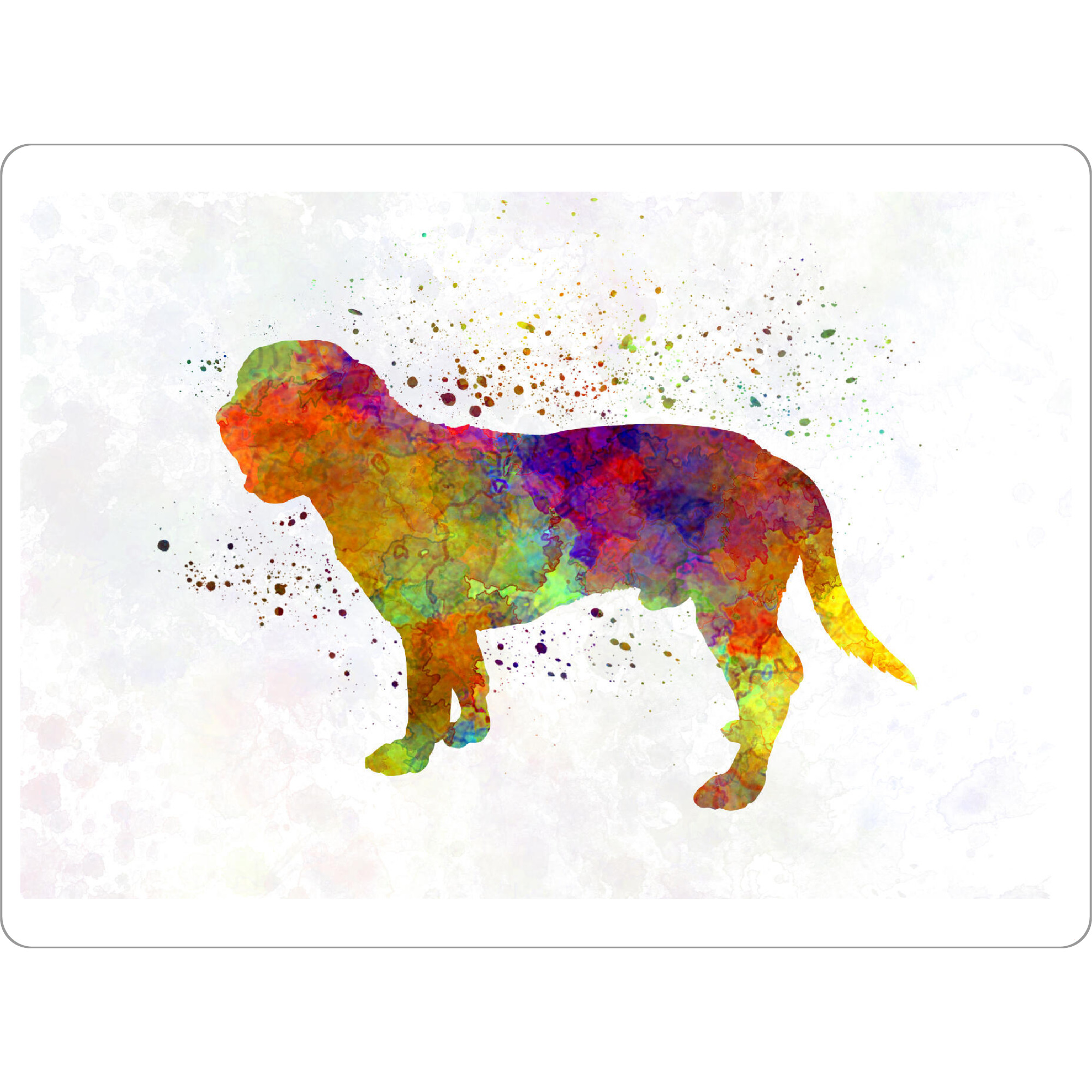 Tischset "Hanoverian Scenthound dog" artboxONE - Tiere,Abstrakt - Dog,Dogs,Pet,Animal,Mammal,Watercolor,Dog poster,Illustration,Abstract,Hund