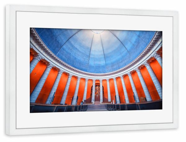 Poster mit Rahmen weiß "St. Ludwig Church" artboxONE - Städte,Reise,Architektur,Reise / Länder,Städte / Weitere