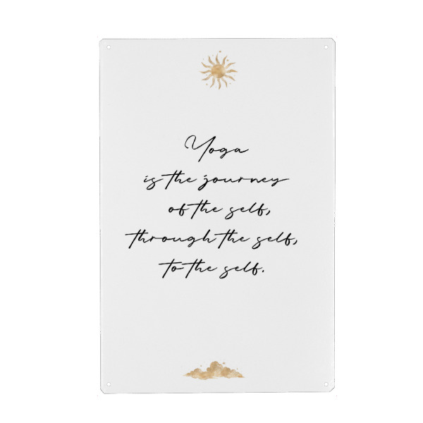 Holzbild "Yoga is the journey" artboxONE - Typografie