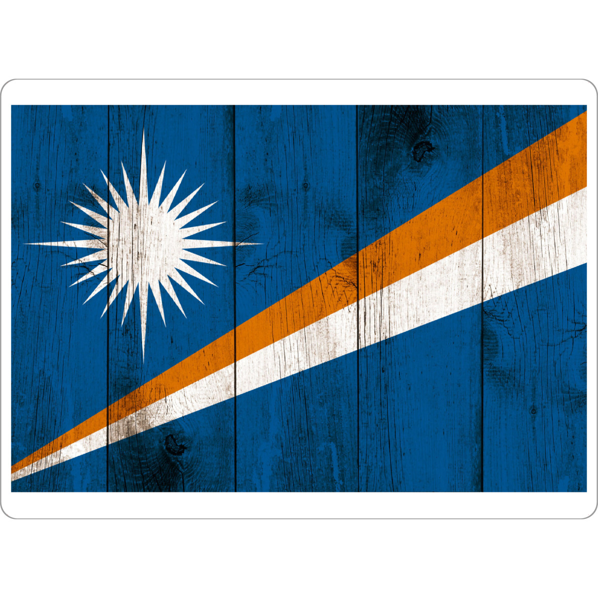 Tischset "Marshallinseln Flagge" artboxONE - Reise,Reise / Strand und Meer,Reise / Länder - Marshallinseln,Flagge,Fahne,Grunge,Vintage