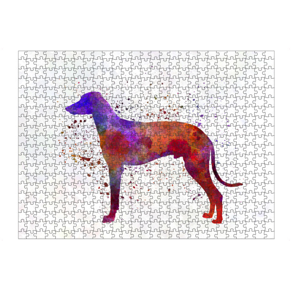 artboxONE Puzzle "Hungarian Greyhound dog" artboxONE - Tiere,Abstrakt - Dog,Dogs,Pet,Animal,Mammal,Watercolor,Dog poster,Illustration,Abstract