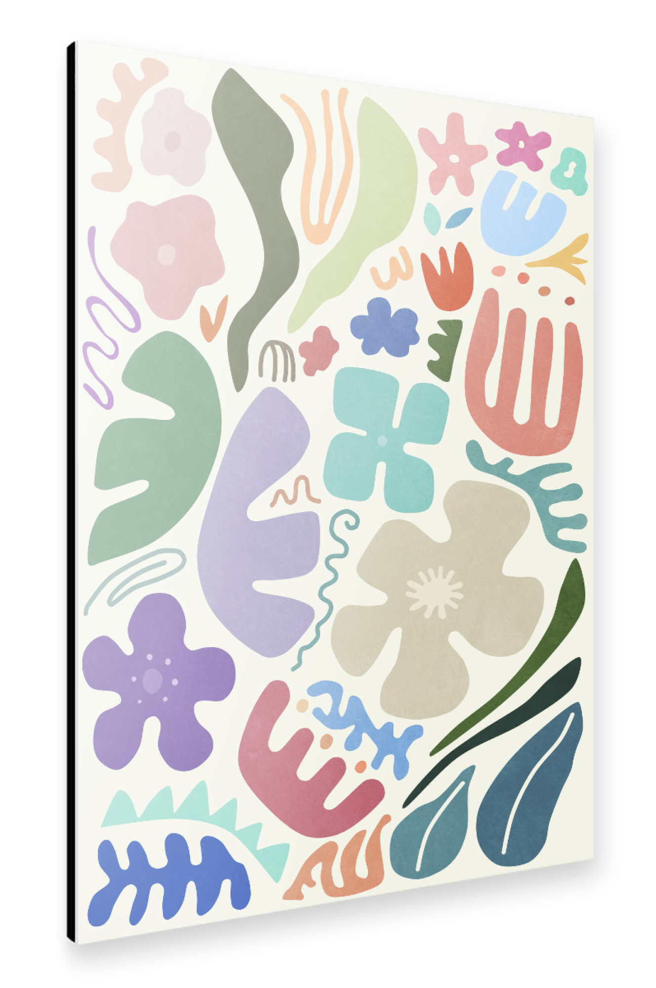 Alu-Dibond "Floral Shapes" 75x50 cm artboxONE