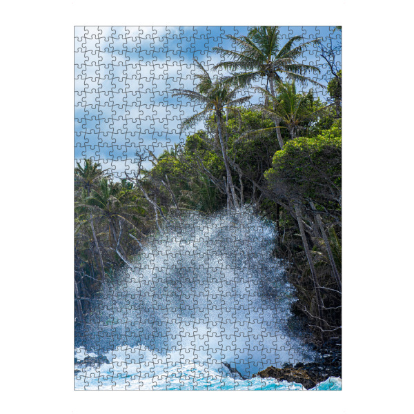 Puzzle Ravensburger "Pohoiki Black Sand Beach" artboxONE - Natur,Reise / Strand und Meer