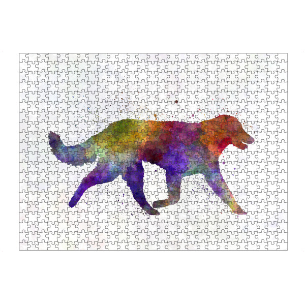 Puzzle Ravensburger "Kuvasz in watercolor" artboxONE - Tiere,Abstrakt - Dog,Dogs,Pet,Animal,Mammal,Watercolor,Dog poster,Illustration,Abstract
