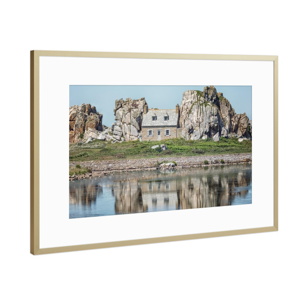 Poster mit Rahmen Gold "French House" artboxONE - Reise,Architektur,Reise / Strand und Meer,Reise / Länder