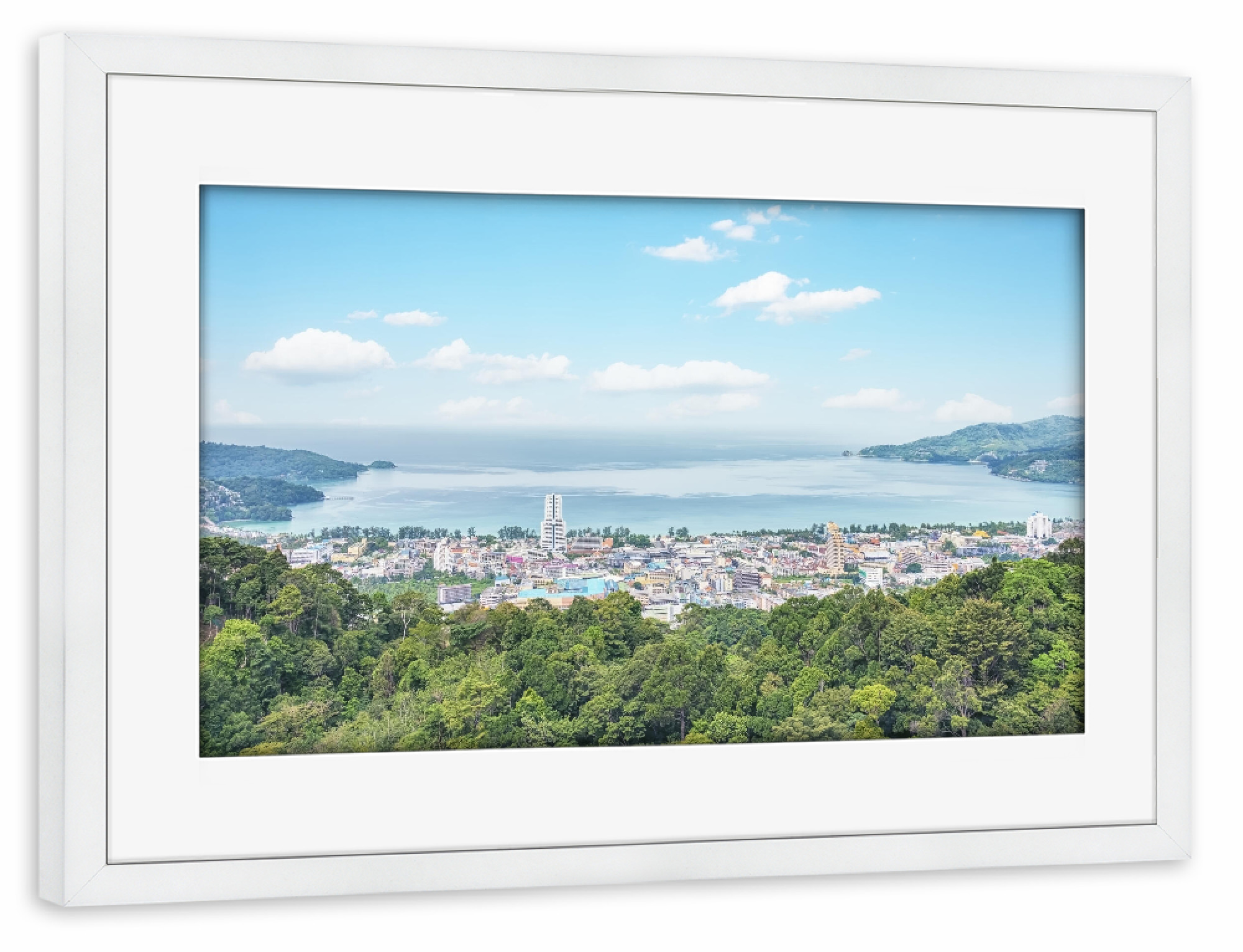 Poster mit Rahmen weiß "Patong Beach" artboxONE - Natur,Reise,Reise / Strand und Meer,Reise / Asien,Reise / Länder