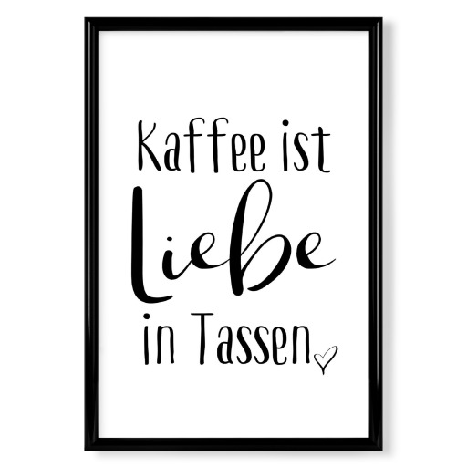 Kaffee ist Liebe in Tassen