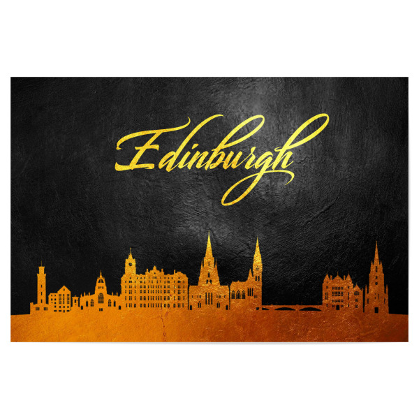 Poster 30x20 cm "Edinburgh Scotland Gold Skyline" artboxONE - Städte - Gold,Skyline,Edinburgh,Scotland,Schottland,Stadt,City
