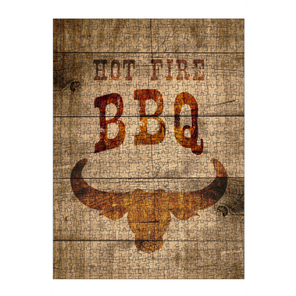 Puzzle Ravensburger "BBQ Holztafel" artboxONE - Typografie,Für Papa