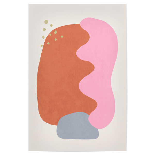 Poster 30x20 cm "Mountain Landscape Shapes" artboxONE - Natur,Abstrakt - Morandi,Simple,Abstract,Shape,Outdoor,Tree,Abstrakt