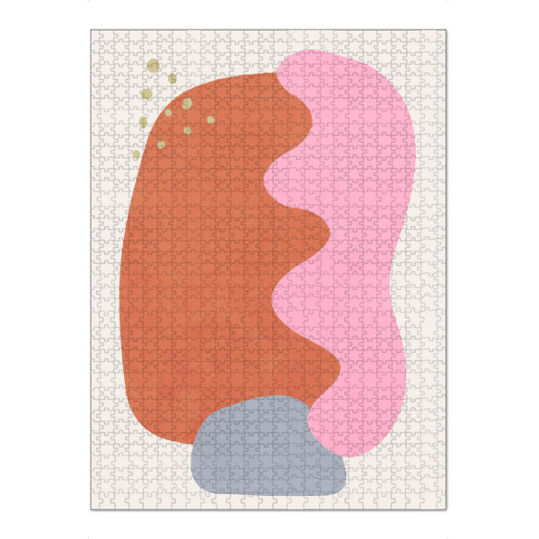 Puzzle Ravensburger "Mountain Landscape Shapes" artboxONE - Natur,Abstrakt - Morandi,Simple,Abstract,Shape,Outdoor,Tree,Abstrakt - Bild morandi