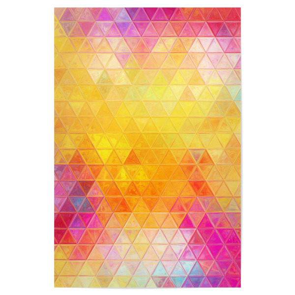 Poster "Mosaic colorful orange" artboxONE - Abstrakt - Mosaic,Pattern,Decoration,Triangle,Colors,Abstration