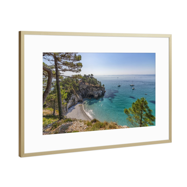 Poster mit Rahmen Gold "L'Ile Vierge" artboxONE - Natur,Reise,Reise / Strand und Meer,Reise / Länder