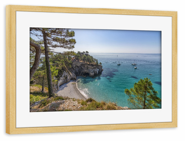 Poster mit Rahmen kiefer "L'Ile Vierge" artboxONE - Natur,Reise,Reise / Strand und Meer,Reise / Länder