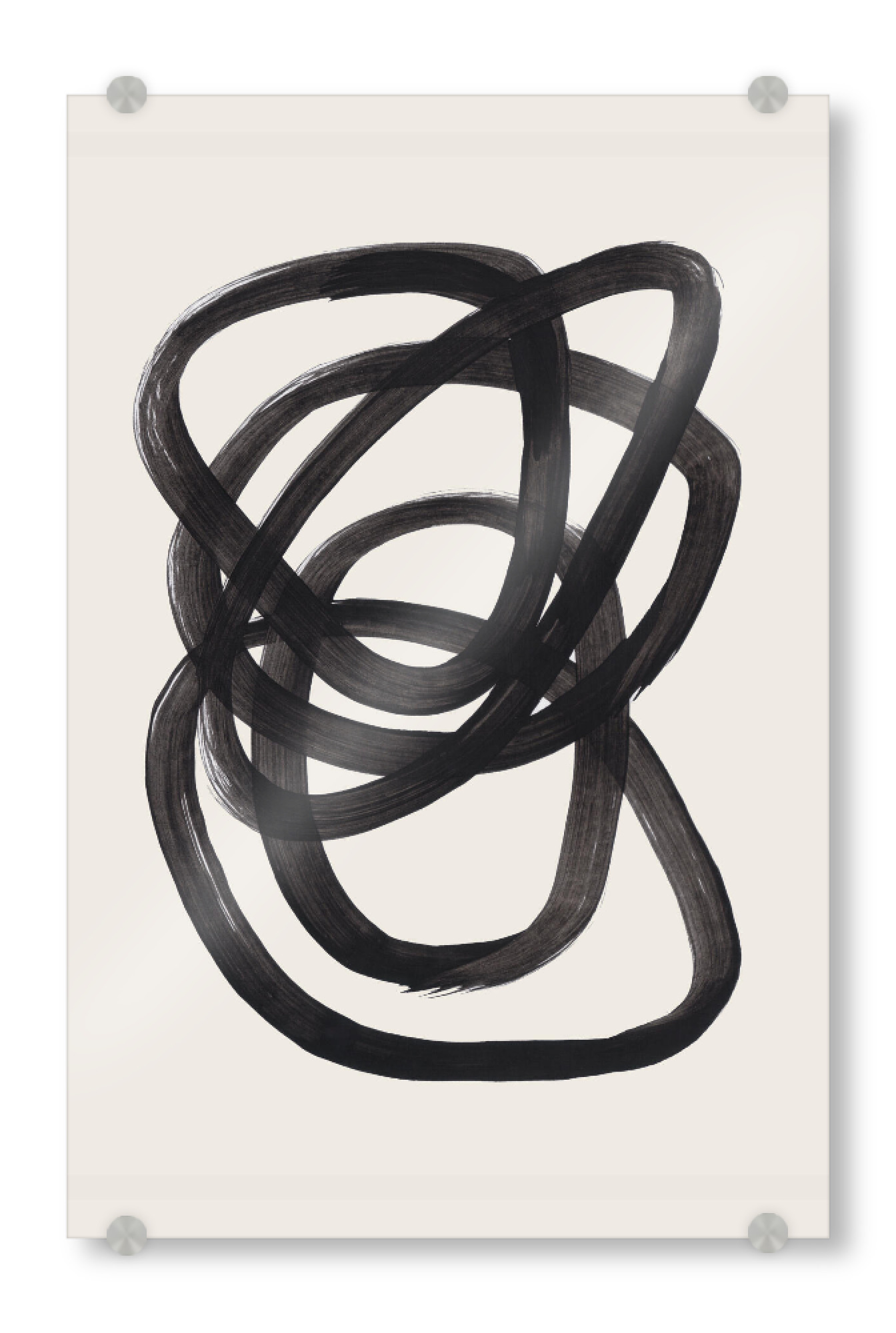 Acrylglasbild "Ejaaz Haniff - Black Ink Spirals" artboxONE - Abstrakt,Schwarzweiß,Männer