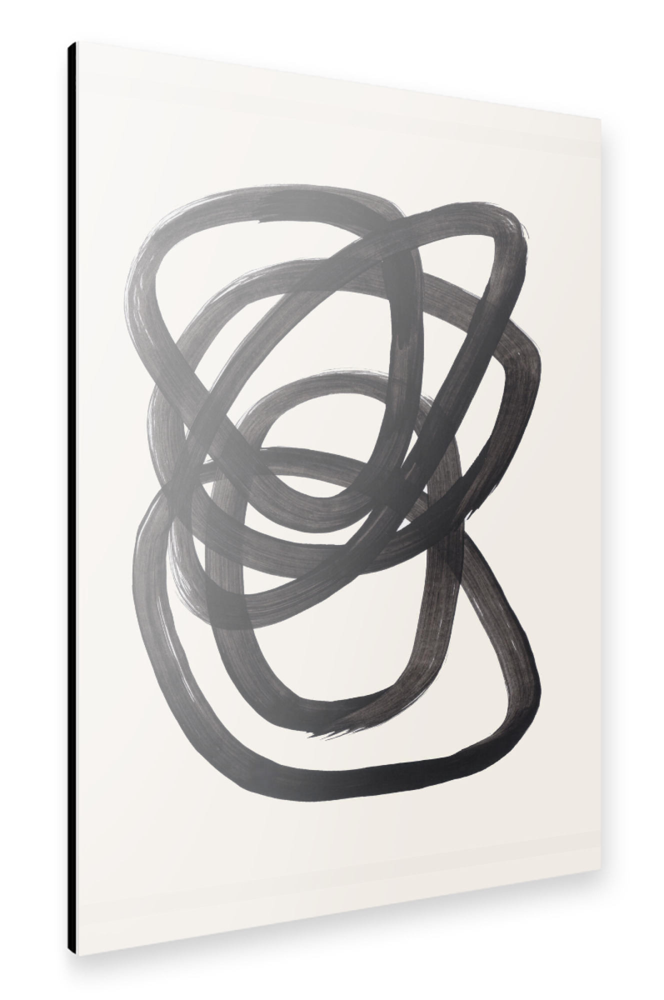Alu-Dibond "Ejaaz Haniff - Black Ink Spirals" 30x20 cm artboxONE