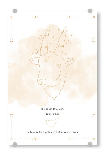 Acrylglasbild "Steinbock Sternzeichen" artboxONE - Abstrakt,Galaxy