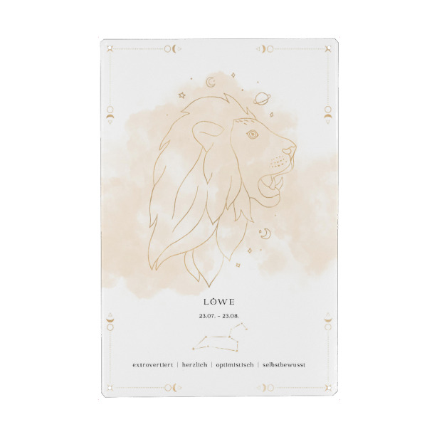 Holzbild "Löwe Sternzeichen" artboxONE - Natur,Abstrakt,Galaxy
